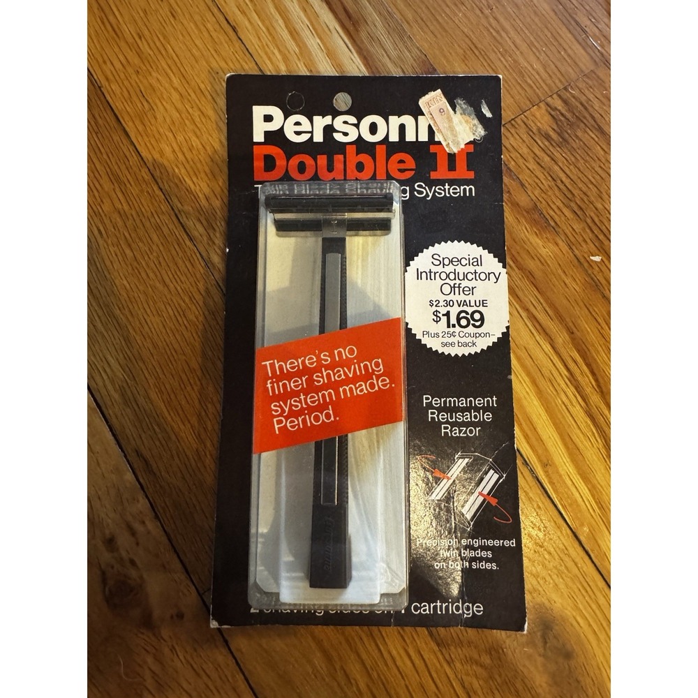 Vintage Personna Double II Twin Blade Shaving System Razor‎ NIP Sealed Men's
